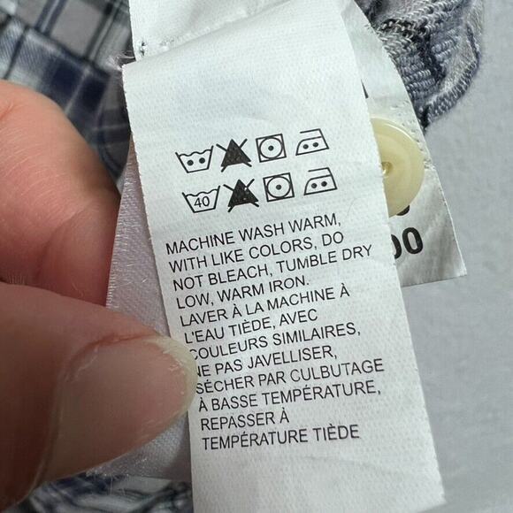 Lucky Brand Shirt Mens XL Blue Western Patchwork Pearl Snap Plaid Rodeo Country - Picture 8 of 8